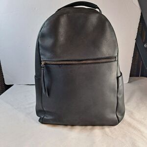 Able Alem Black Leather Backpack